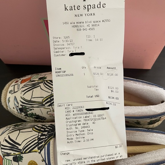 Sold! Kate Spade Roop Top scene espadrilles - Picture 6 of 11
